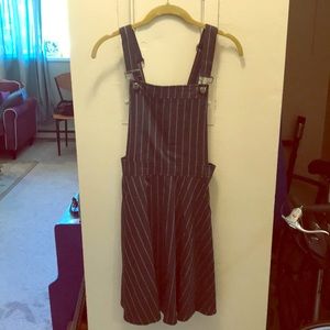 Pin Striped Overall Dress